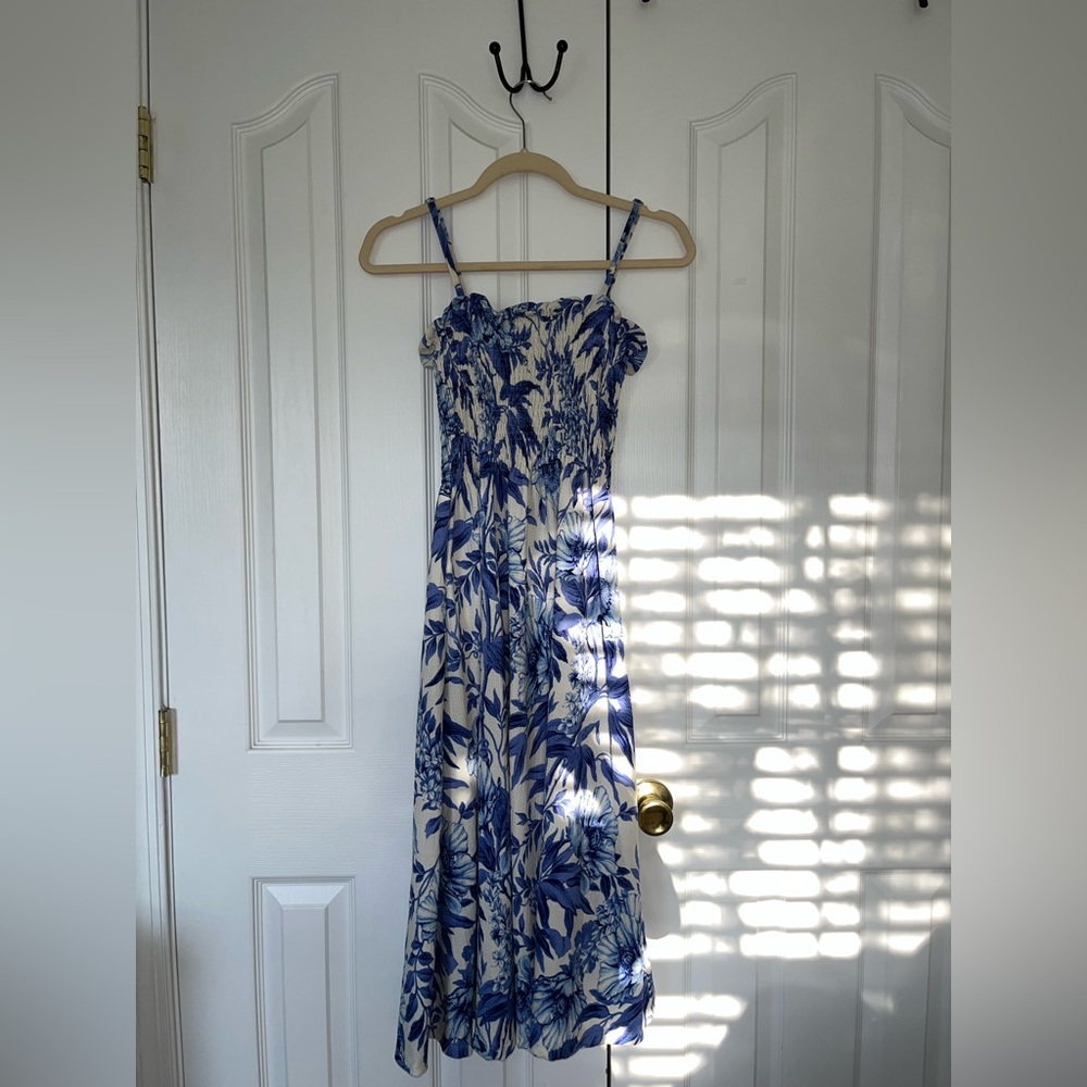 H and M Blue Floral Dress